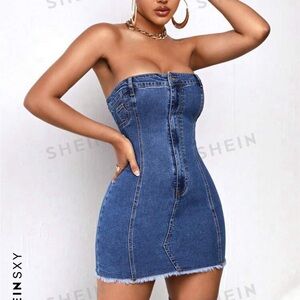 Denim dress, brand new never worn.